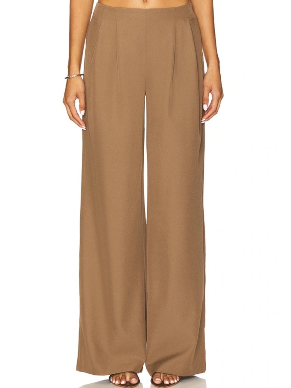 HAVE Los Angeles Highwaist Wide-Leg Satin Like Trousers Womens Size Large